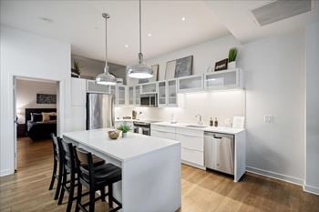 Furnished apartment kitchen at sky on main
